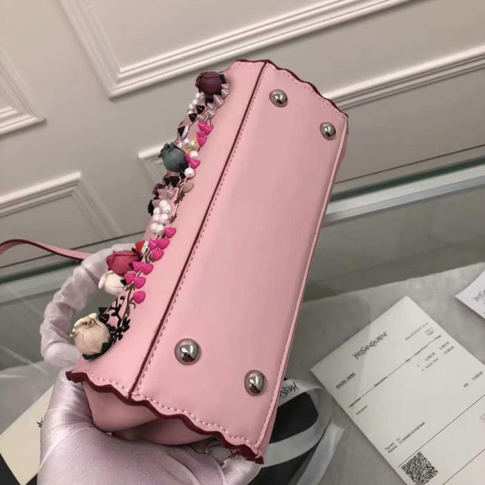 FENDI芬迪 最新款 火爆來襲 配以寶石和小牛皮花蕾 單手柄手提肩背包 015 fd1403