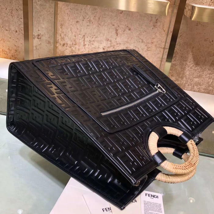 FENDI芬迪 RUNAWAY SHOPPING 大型款式購物袋 硬質橢圓形雙手挽 fd1418