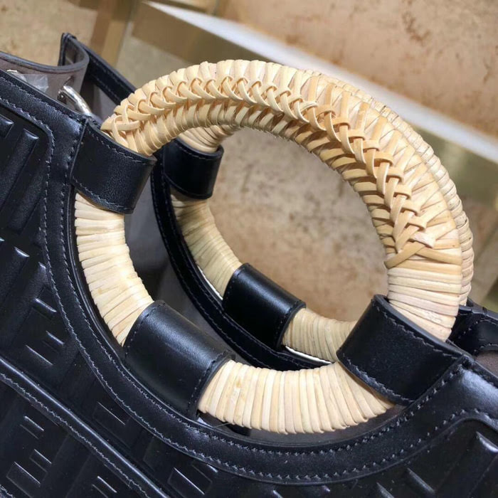 FENDI芬迪 RUNAWAY SHOPPING 大型款式購物袋 硬質橢圓形雙手挽 fd1418