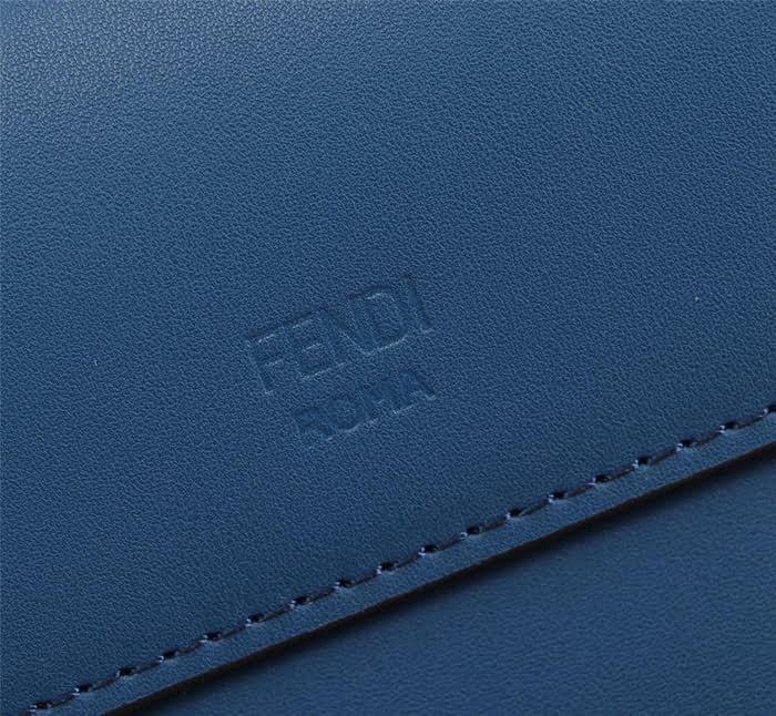 FENDI芬迪 2018-1#全皮 KAN I手袋 棕色和黑色經典雙F圖案 可斜背或手拿  fd1437