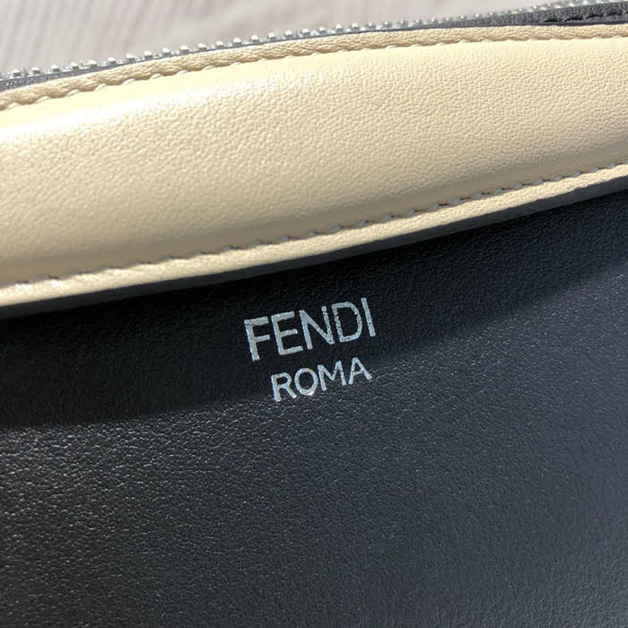 FENDI芬迪 新顏色 BY THE WAY拉鏈開合 雙手挽 黑色小牛皮 波士頓手提包 124M75  fd1616