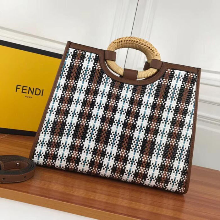 FENDI芬迪 大新款 FENDI KAN I F手工編織系列 手提 斜挎雙用 8832  fd1645