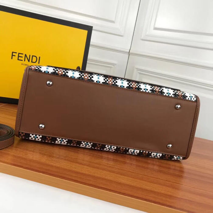 FENDI芬迪 大新款 FENDI KAN I F手工編織系列 手提 斜挎雙用 8832  fd1645