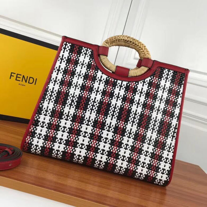 FENDI芬迪 大新款 FENDI KAN I F手工編織系列 手提 斜挎雙用 8832  fd1646