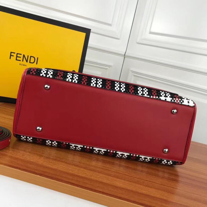 FENDI芬迪 大新款 FENDI KAN I F手工編織系列 手提 斜挎雙用 8832  fd1646