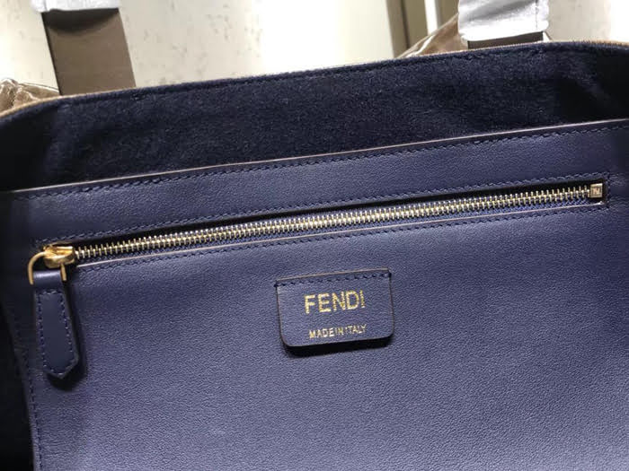 FENDI芬迪 原單頭層牛皮配FENDI專用面料 升級版購物袋 內設拉鏈口袋錢包 6029  fd1683