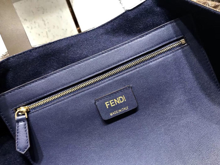FENDI芬迪 原單頭層牛皮配FENDI專用面料 升級版購物袋 內設拉鏈口袋錢包 6029  fd1684
