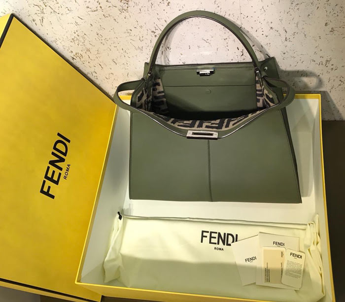 FENDI芬迪 peekaboo新款 大型手提包 市場首家全對版專櫃 單手提 可肩背 2808#  fd1771