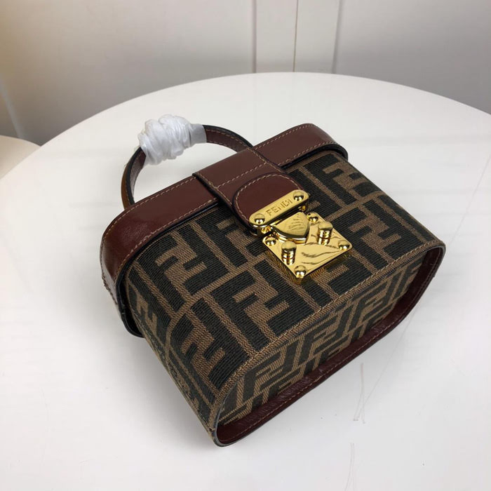 FENDI芬迪 原單品質Fendi超火的vintage老花箱子 中古界限量版 經典色老花 F0810   fd1786