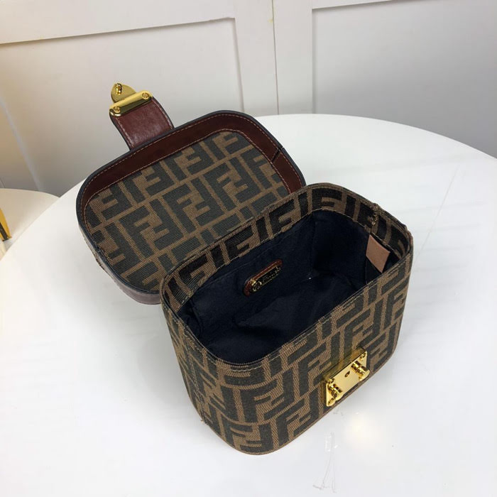 FENDI芬迪 原單品質Fendi超火的vintage老花箱子 中古界限量版 經典色老花 F0810   fd1786