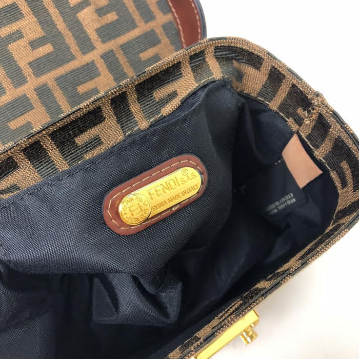 FENDI芬迪 原單品質Fendi超火的vintage老花箱子 中古界限量版 經典色老花 F0810   fd1786