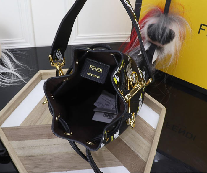 FENDI芬迪 新款 Fendi MINI BUCKET 雙F經典女包 可手提 亦可斜挎 8880  fd1790