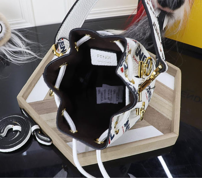 FENDI芬迪 新款 Fendi MINI BUCKET 雙F經典女包 可手提 亦可斜挎 8880  fd1792
