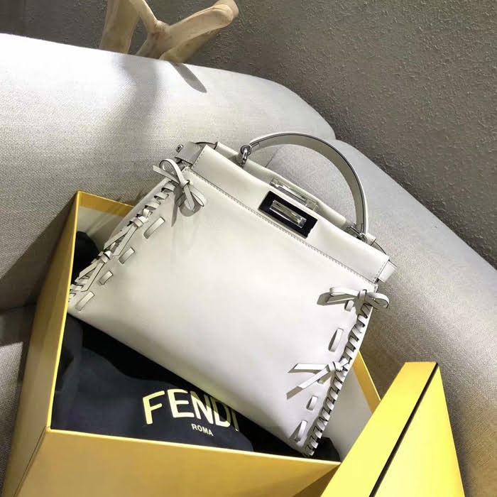 FENDI芬迪 最新編織 蝴蝶結peekaboo 手提包單肩包  fd1834