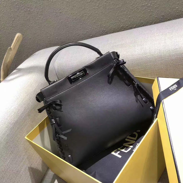 FENDI芬迪 最新編織 蝴蝶結peekaboo 手提包單肩包  fd1835