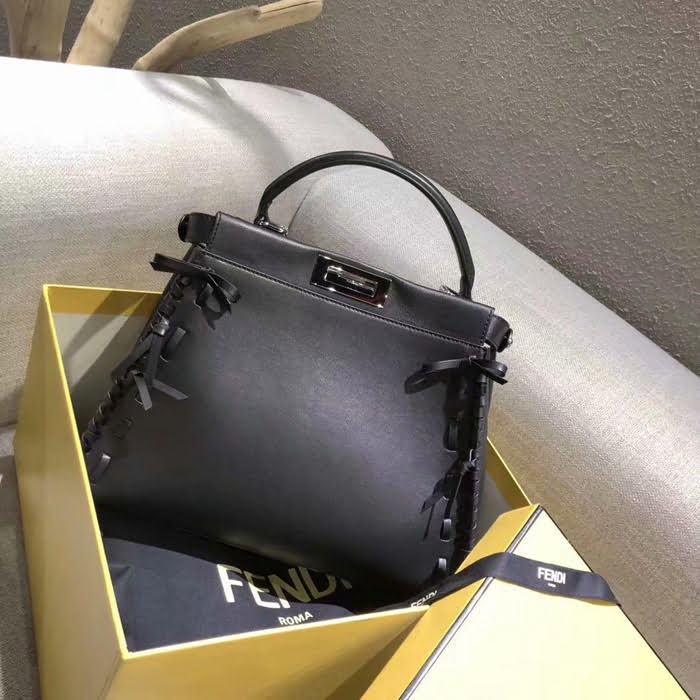 FENDI芬迪 最新編織 蝴蝶結peekaboo 手提包單肩包  fd1835