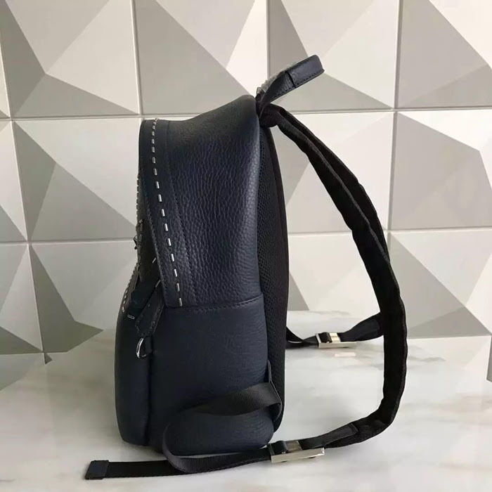 FENDI芬迪 239背包 帶打釘鑲嵌裝飾 BAG BUGS圖案雙肩包  fd1841