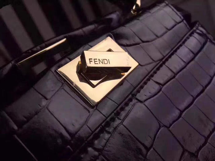 FENDI芬迪 官網同步 小貓包鱷魚紋牛皮 舒淇 姚晨同款 手提肩背包  fd1864