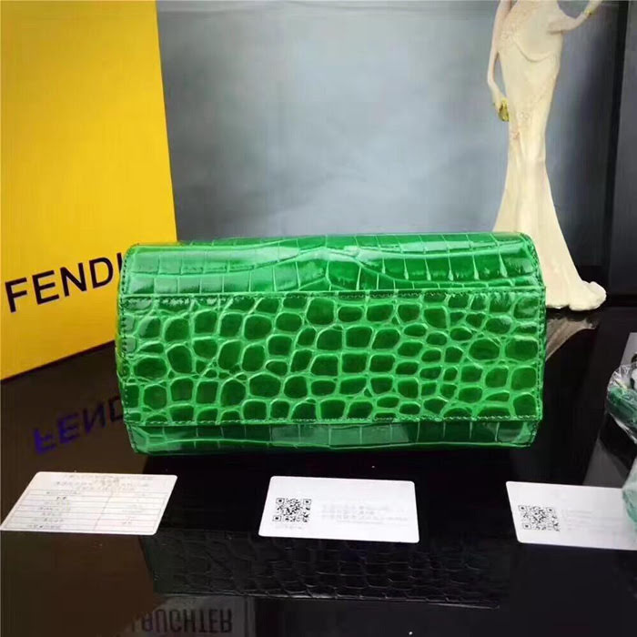 FENDI芬迪 官網同步 小貓包鱷魚紋牛皮 舒淇 姚晨同款 手提肩背包  fd1865