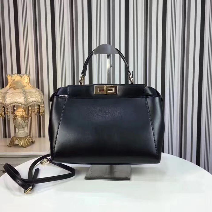 FENDI芬迪 小貓包 Peekaboo 平紋手袋 大號 手提肩背包  fd1866