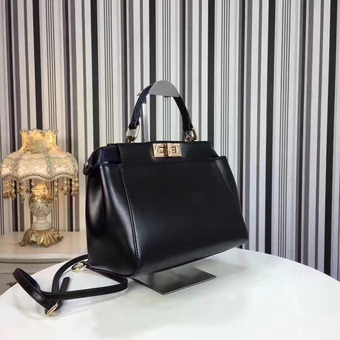FENDI芬迪 小貓包 Peekaboo 平紋手袋 大號 手提肩背包  fd1866