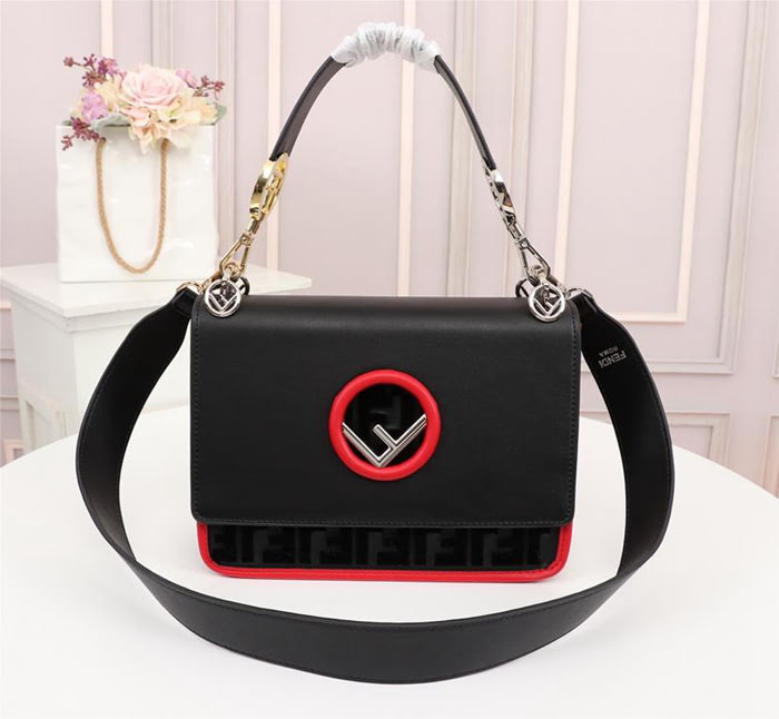 FENDI芬迪 FENDI KAN I手袋 飾以最新FENDI F LOGO 經典雙F圖案 可斜背或手拿  fd1898