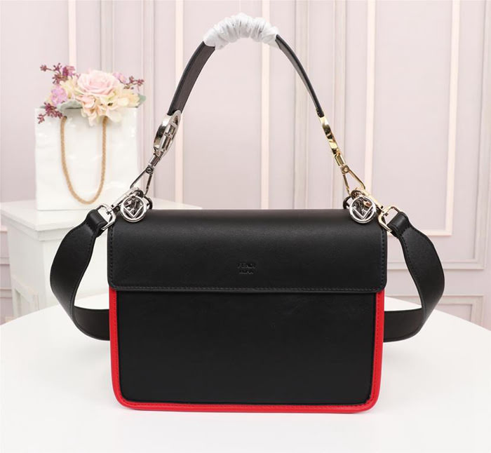 FENDI芬迪 FENDI KAN I手袋 飾以最新FENDI F LOGO 經典雙F圖案 可斜背或手拿  fd1898