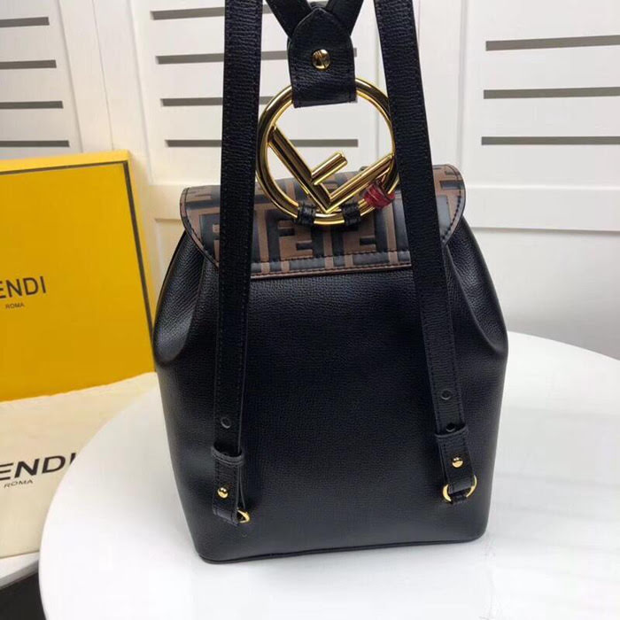 FENDI芬迪 ZAINO F logo雙肩包 插扣式的鎖扣 時尚女款背包  fd1951