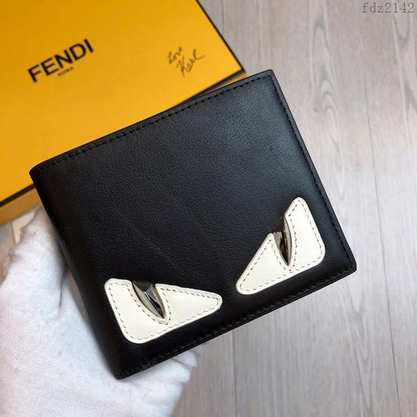 FENDI短夾錢包 19年春夏季最新手包 小摔牛皮 芬迪對折錢包  fdz2142
