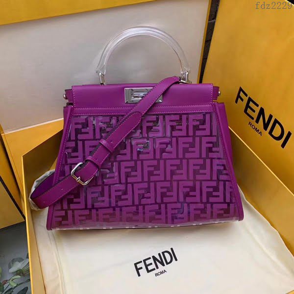 FENDI女包 FD最新款 2019夏季透明包 芬迪手提斜挎包  fdz2229