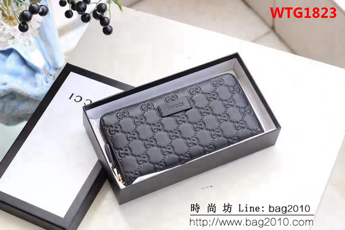GUCCI古馳 專櫃品質 進口牛皮 男士長錢包 449391 WTG1823