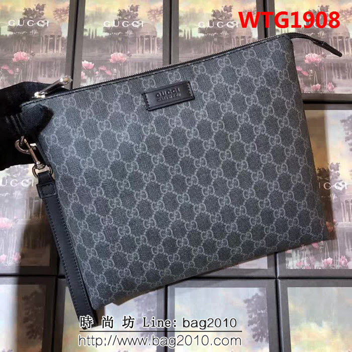 GUCCI古馳 專櫃最新上新 頂級原單 百搭款 男士手拿包 523293 克膠 WTG1908