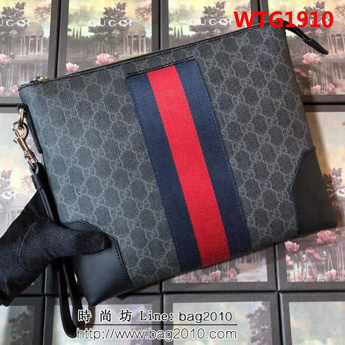 GUCCI古馳 專櫃最新上新 頂級原單 百搭款 男士手拿包 523603 克膠 WTG1910