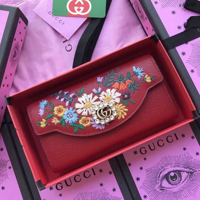 Gucci錢包 古馳新款黑色男錢包 481727黑摔紋全皮  gdj1091
