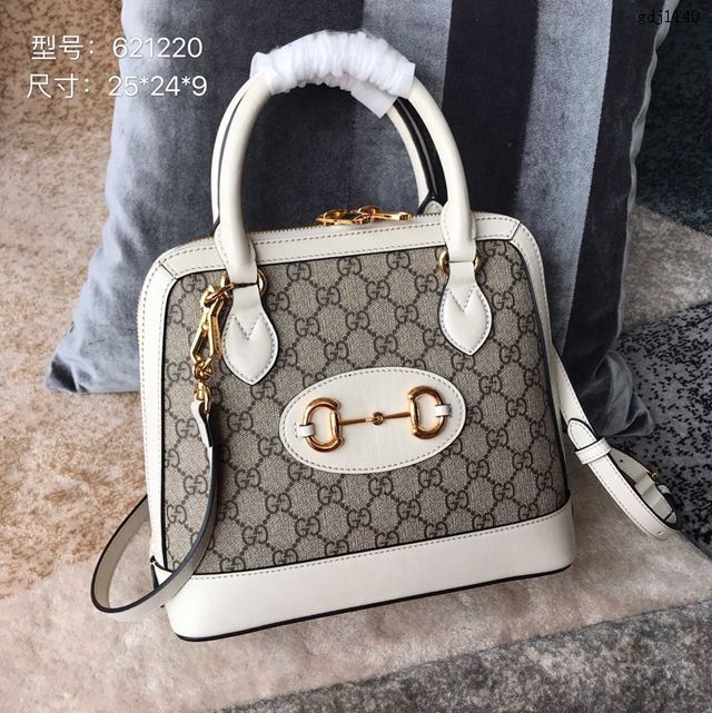 Gucci女包 古馳2020新款米奇桶包 古銅五金 Gucci肩背包 602691全皮  gdj1145