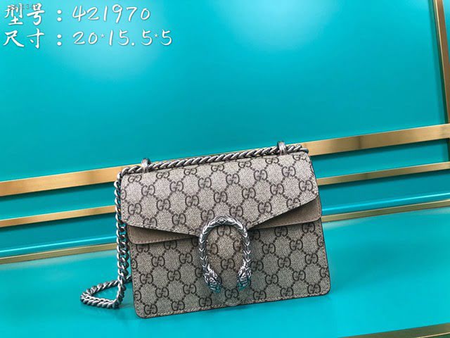 Gucci古馳包包 G家新款女包 款號:421970 古奇鏈條單肩斜挎包 Gucci小號酒神包  gdj1348