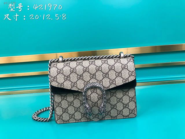 Gucci古馳包包 G家新款女包 款號:421970 古奇鏈條單肩斜挎包 Gucci小號酒神包  gdj1349
