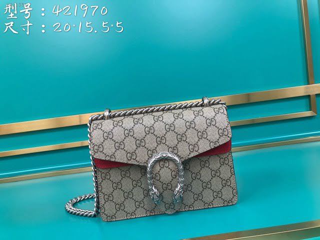 Gucci古馳包包 G家新款女包 款號:421970 古奇鏈條單肩斜挎包 Gucci小號酒神包  gdj1351