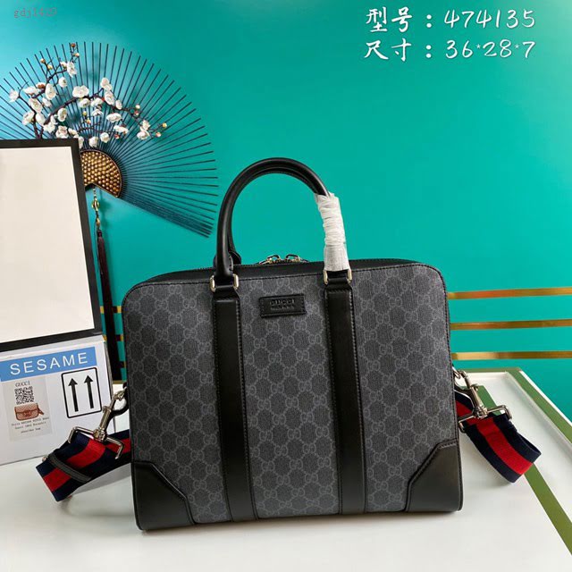 Gucci古馳包包 G家新款男包 474135 古奇男士手提公事包 gdj1429