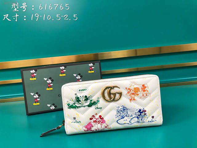 Gucci古馳包包 G家新款錢包 616765 古奇女款拉鏈長錢包 gdj1485