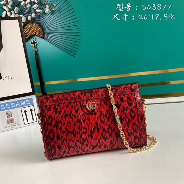 Gucci专柜新款女包, 古驰GG蛇皮信封包 Gucci单肩斜挎包 503877  gdj1514