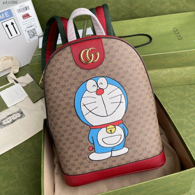 Gucci顶级男女包包 古驰哆啦A梦后背包 Gucci拉链提手双肩包 647816  gdj1598