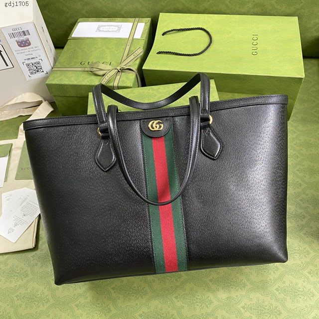 Gucci顶级男女包包 古驰GG织带tote托特包购物袋 631685  gdj1705