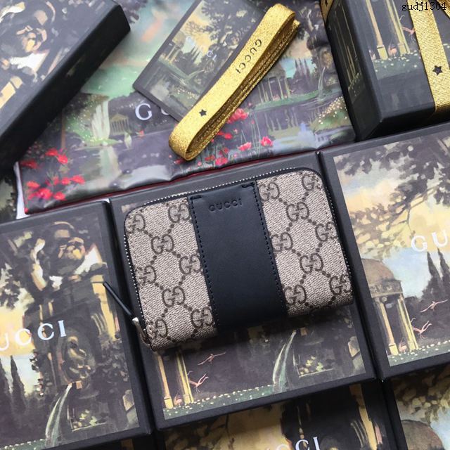 Gucci包 古馳卡包 451242pvc黑 高端品質小拉鏈包卡包系列 Gucci新款卡包  gudj1304