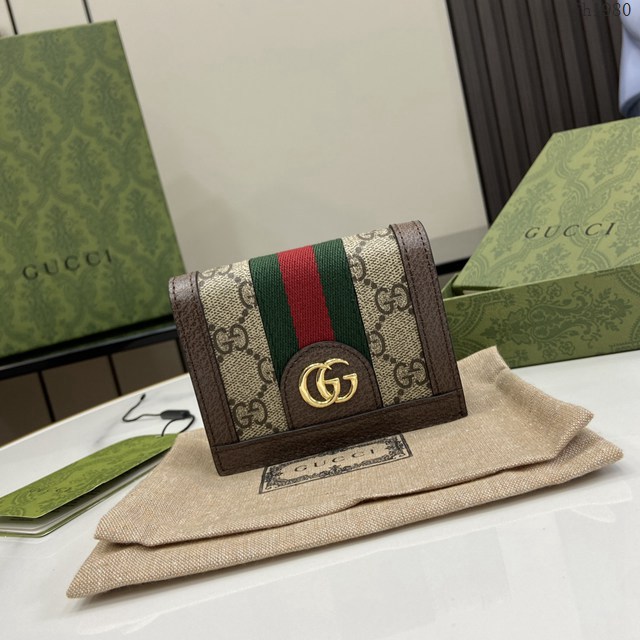 Gucci專櫃古馳最新款Ophidia系列GG卡包 jh1980型號：523155