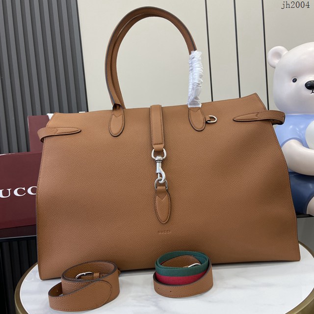 Gucci專櫃古馳最新款男士大號手提托特包 jh2004型號：796761