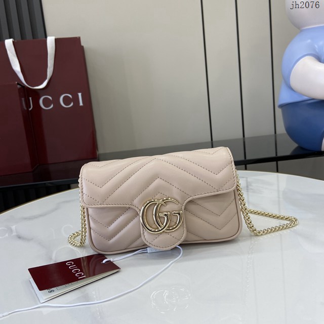 Gucci專櫃古馳最新款Marmont系列超迷你手袋鏈條女包 jh2076型號：476433