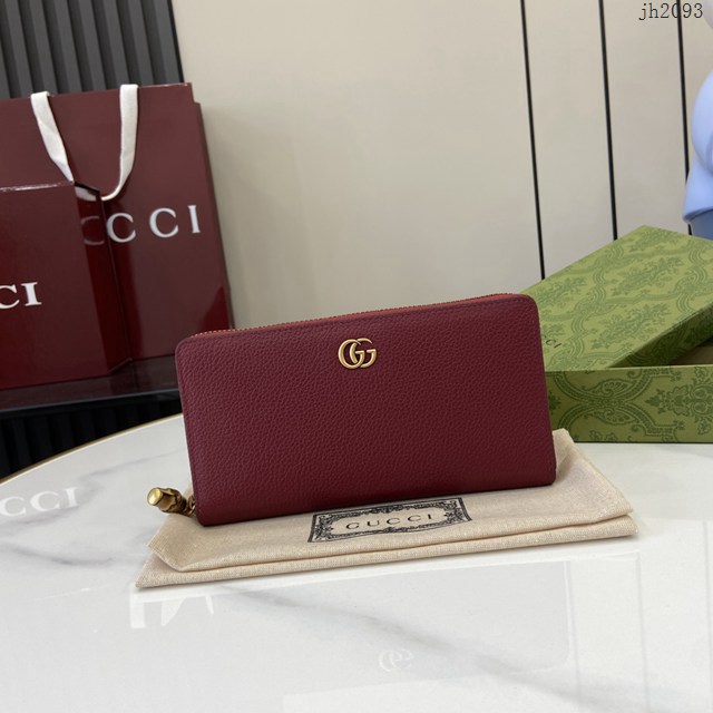 Gucci專櫃古馳最新款Marmont系列長夾全皮男女款長錢包 jh2093型號：739499