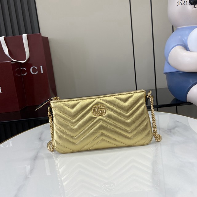 Gucci專櫃古馳最新款Marmont系列超迷你手袋鏈條女包 jh2171型號：824950