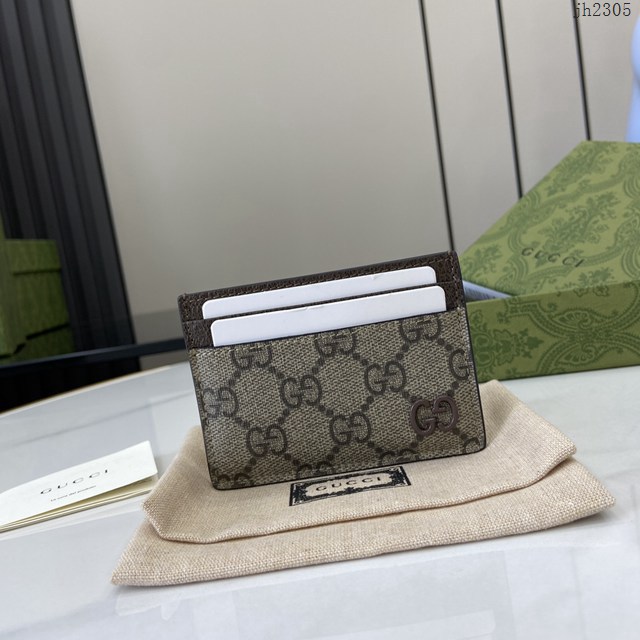 Gucci專櫃古馳最新款飾GG細節卡片夾卡包 jh2305型號：768248